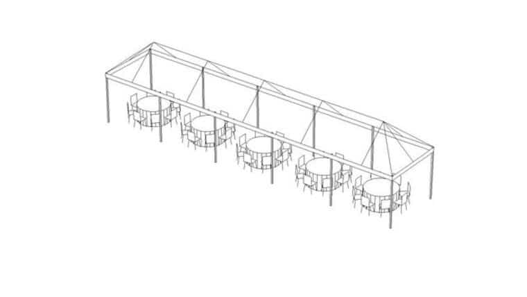 10′ x 50′ Frame Tent – White | Rental 10′ x 50′ Frame Tent – White | Rental