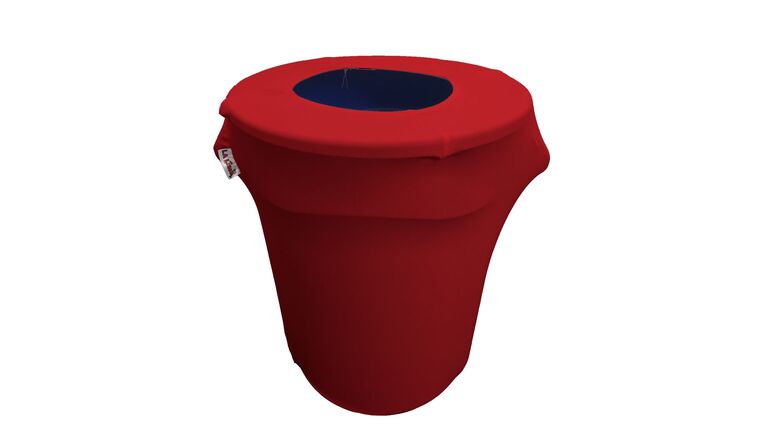 Spandex Trash Can Cover for 32-Gallon – Red | Rental Spandex Trash Can Cover for 32-Gallon – Red | Rental