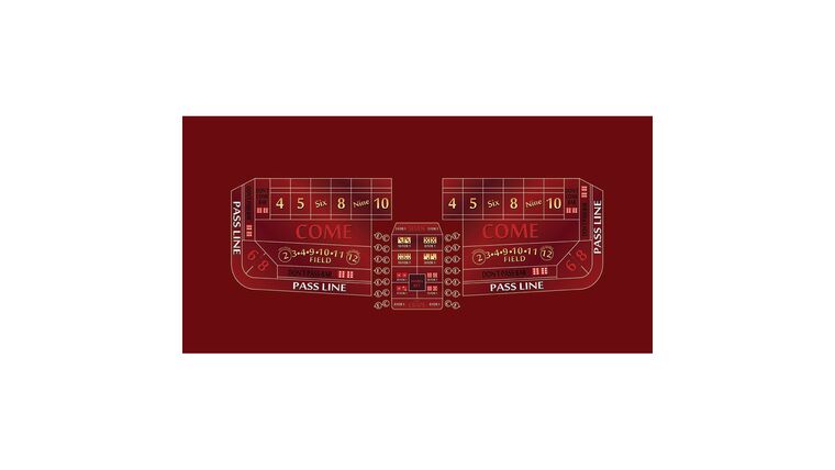 Craps – 8′ Casino Game Table Kit – Burgundy | Rental