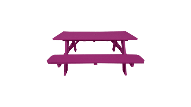 Picnic Table | 6′ | Pink | Rental