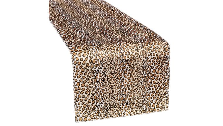 Satin Table Runner – Leopard | Rental