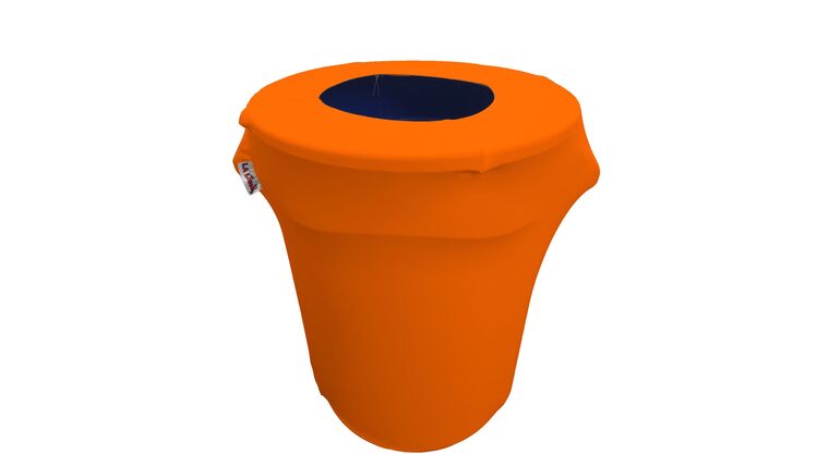 Spandex Trash Can Cover for 32-Gallon – Orange | Rental Spandex Trash Can Cover for 32-Gallon – Orange | Rental