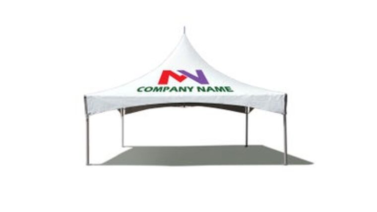 20′ x 20′ High Peak Tent | Custom Print | Rental