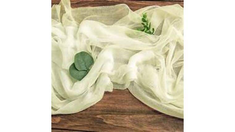 Cheesecloth Table Runner – Chartreuse | Rental