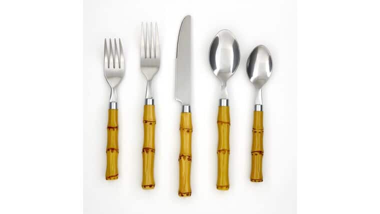 Package – Bamboo Natural 5 Piece Flatware Set | Rental