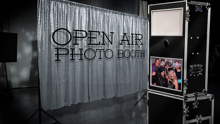 Open Air Photo Booth With Backdrop Rental | Rental