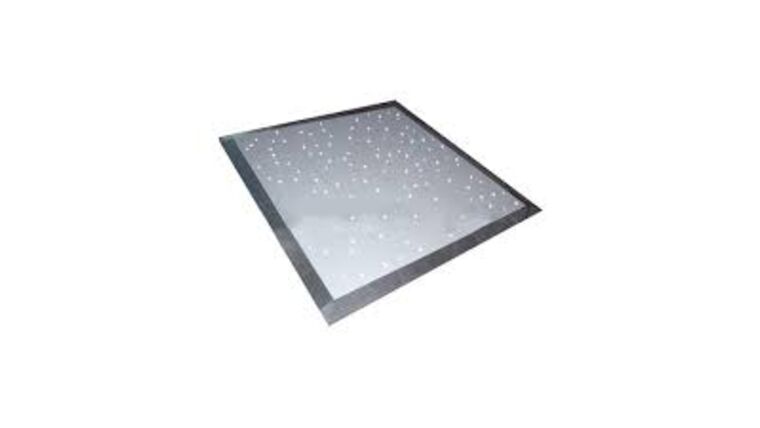 4’x4′ LED Star Vinyl Dance Floor Piece – Gloss White | Rental 4’x4′ LED Star Vinyl Dance Floor Piece – Gloss White | Rental