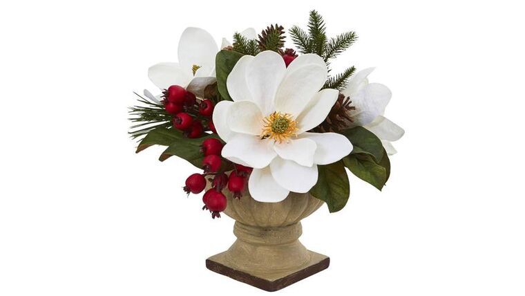 15” Magnolia, Pine and Berries Artificial Arrangement | Rental 15” Magnolia, Pine and Berries Artificial Arrangement | Rental