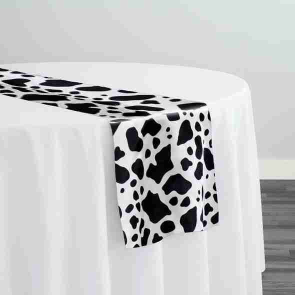 Animal Print Table Runner in Cow | Rental