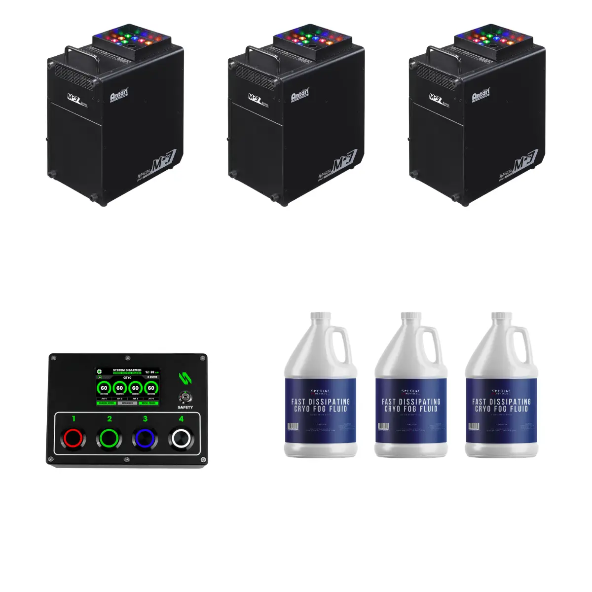 Antari M7X RGBA Vertical Fogger Package (3 Pack) | Rental Antari M7X RGBA Vertical Fogger Package (3 Pack) | Rental