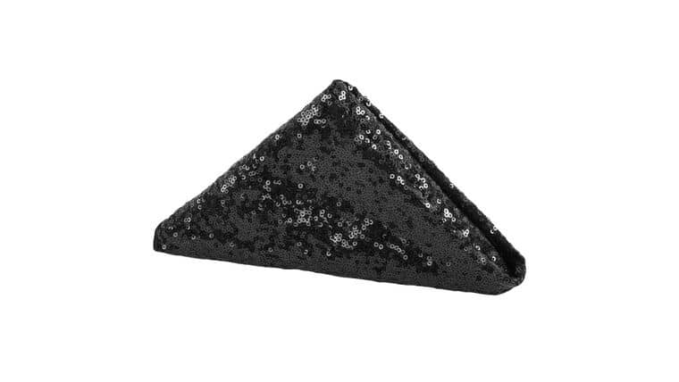 Glitz Sequin Napkin 20″x20″ – Black | Rental