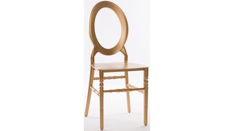 Phoenix Resin Chair – Gold | Rental