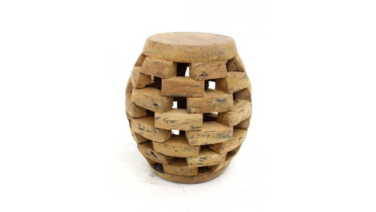 Stool | Wood Tribal | Rental