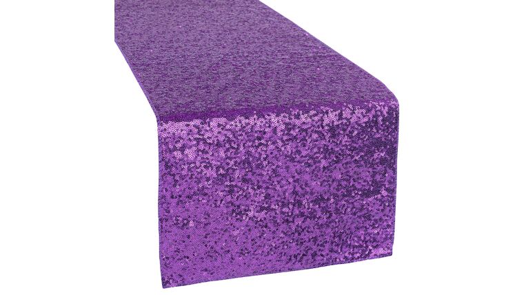 Glitz Sequin Table Runner – Purple | Rental