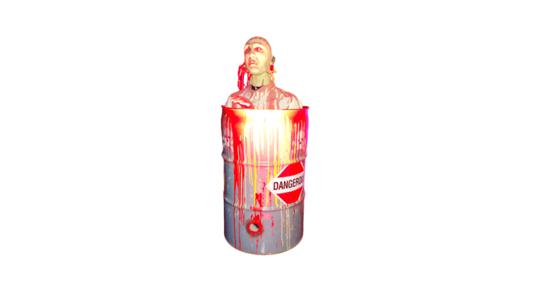 Air Powered Evil Acid Spitting Barrel Prop | Rental Air Powered Evil Acid Spitting Barrel Prop | Rental