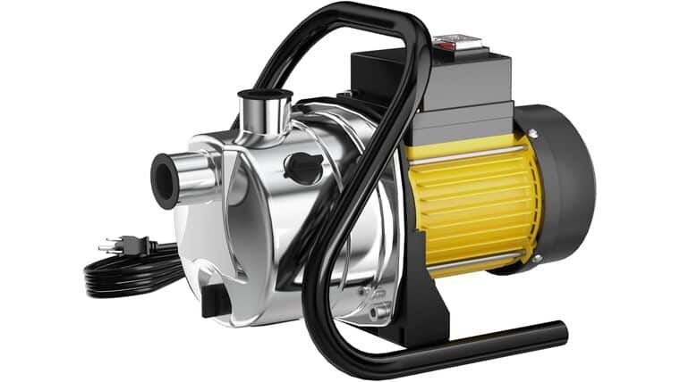 Water Transfer Pump Shallow Well Pump 1.6HP 1800GPH Stainless Steel Pressure Booster Pump for Pool Draining Farm Irrigation Lake Removal Lawn Sprinkler System | Rental Water Transfer Pump Shallow Well Pump 1.6HP 1800GPH Stainless Steel Pressure Booster Pump for Pool Draining Farm Irrigation Lake Removal Lawn Sprinkler System | Rental