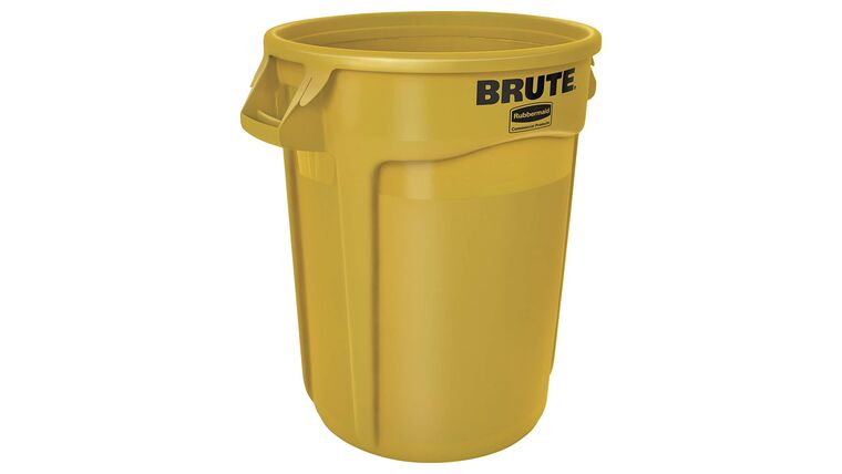 32 Gallon Yellow Plastic Recycle Trash Can | Rental 32 Gallon Yellow Plastic Recycle Trash Can | Rental