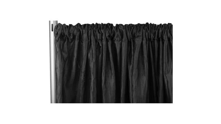 Package – 3′ Banjo Drape/Backdrop Add-On Kit – Black | Rental