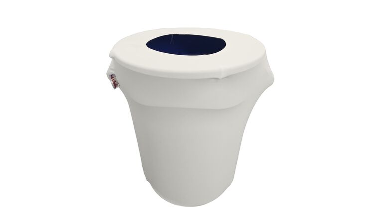 Spandex Trash Can Cover for 32-Gallon – White | Rental Spandex Trash Can Cover for 32-Gallon – White | Rental
