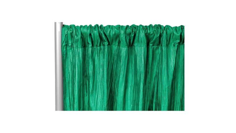 Accordion Crinkle Taffeta 8ft H x 54″ W Drape/Backdrop Panel – Emerald Green | Rental Accordion Crinkle Taffeta 8ft H x 54″ W Drape/Backdrop Panel – Emerald Green | Rental