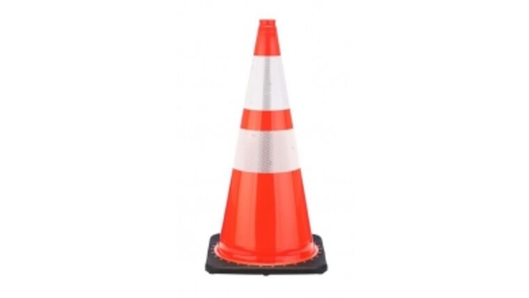 28″ Traffic Cone Black Base, 5.5 lbs w/ 6″ & 4″ 3M Reflective Collar – Orange | Rental 28″ Traffic Cone Black Base, 5.5 lbs w/ 6″ & 4″ 3M Reflective Collar – Orange | Rental