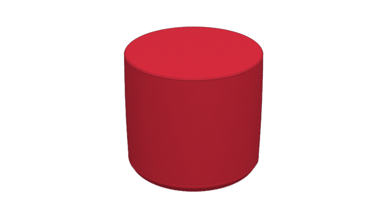 Stool | Cylinder | Red | Rental