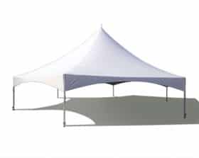 40′ | High Peak Tent | Hexagon | White | Rental