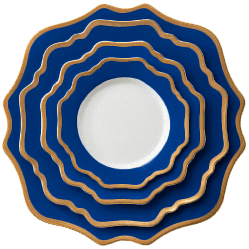Casablanca Porcelain Collection in Royal/Gold | Rental
