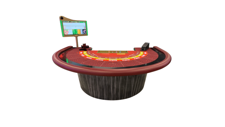 Mini Baccarat – 6′ Casino Table Game – Red | Rental