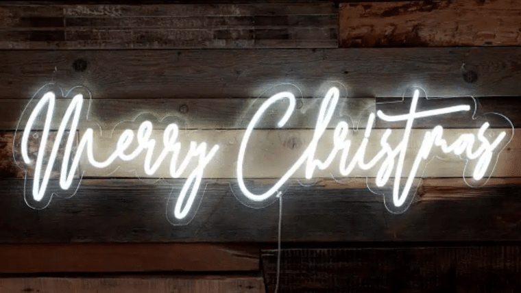 Neon LED Sign – ‘Merry Christmas’ | Rental
