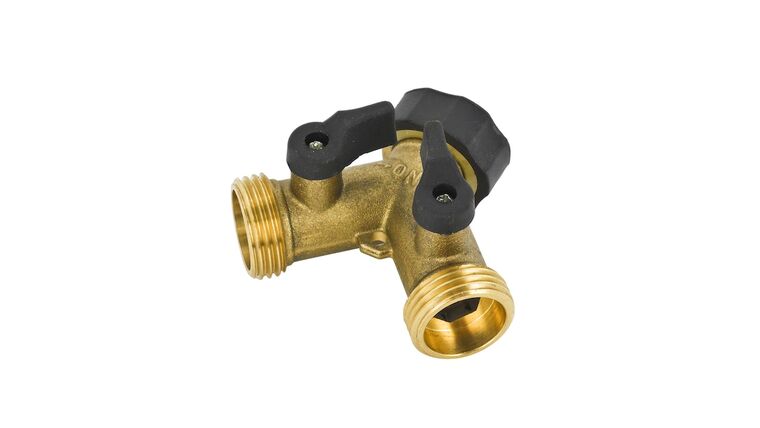 Brass 2 Way 3/4″ Hose Splitter Adapter | Rental Brass 2 Way 3/4″ Hose Splitter Adapter | Rental