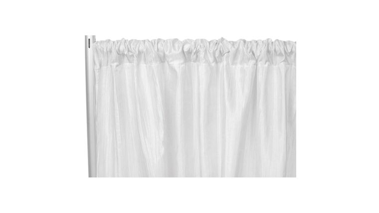 Accordion Crinkle Taffeta 10ft H x 54″ W Drape/Backdrop Panel – White | Rental Accordion Crinkle Taffeta 10ft H x 54″ W Drape/Backdrop Panel – White | Rental