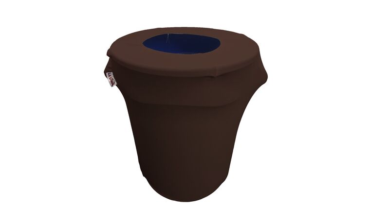 Spandex Trash Can Cover for 32-Gallon – Brown | Rental Spandex Trash Can Cover for 32-Gallon – Brown | Rental