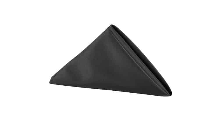 Taffeta Napkin 20″x20″ – Black | Rental
