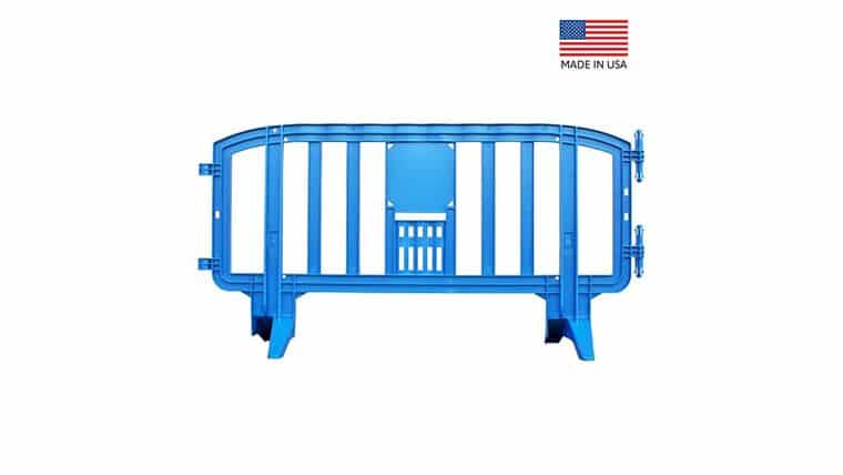 6.5 Ft. Blue Movit Interlocking Plastic Crowd Barricade | Rental 6.5 Ft. Blue Movit Interlocking Plastic Crowd Barricade | Rental