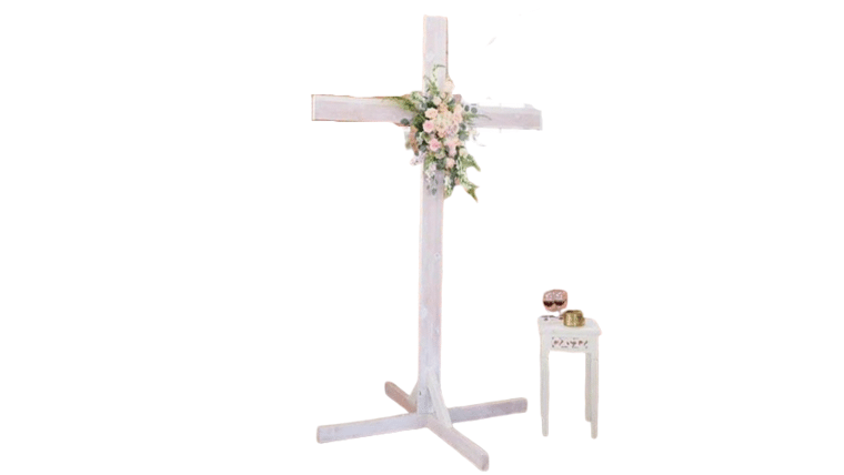 White Wooden Cross | Rental