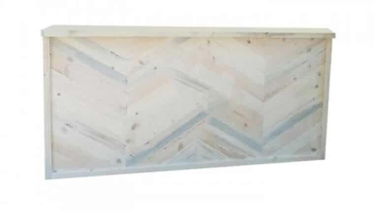 Herringbone White Wash Bar | Rental