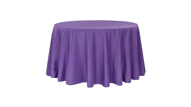 Polyester 120″ Round Tablecloth – Purple | Rental