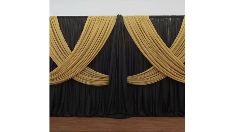 Drapery – Package – Criss-Cross Curtain 2 Panel Backdrop – 8-20′ | Rental