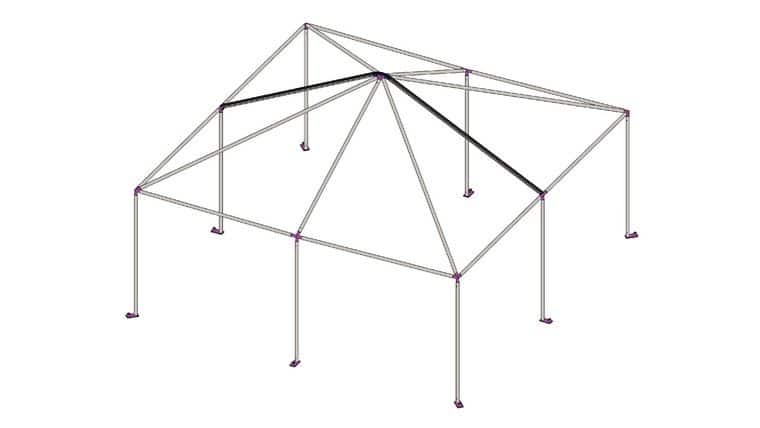 20′ x 20′ Keder Tent – White | Rental