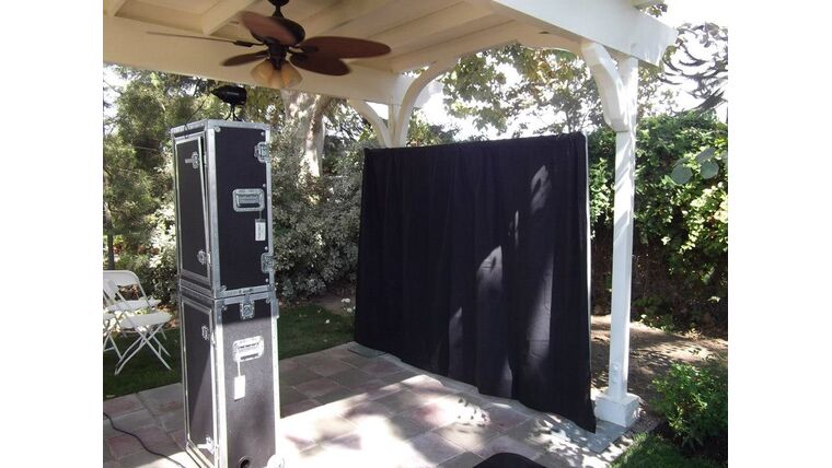 8′ x 10′ Black Photo Booth Backdrop | Rental