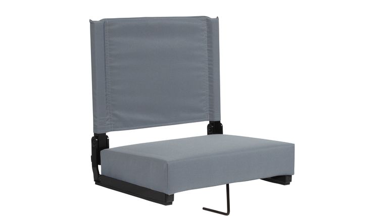 Bleacher Seat – Grey Grandstand Comfort Seats by Flash with Ultra-Padded Seat | Rental