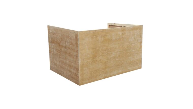 Distressed Cream DJ Booth Cover | Rental Distressed Cream DJ Booth Cover | Rental