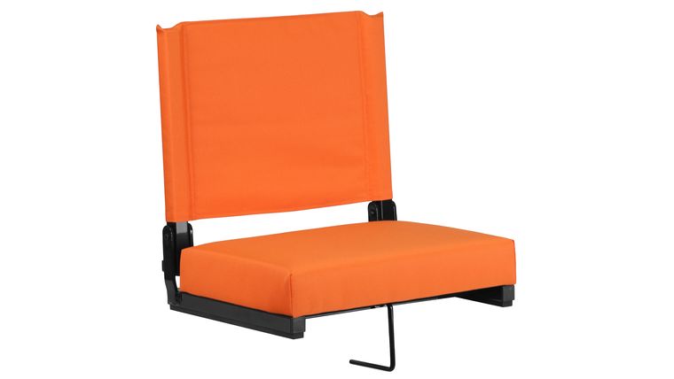 Bleacher Seat – Orange Grandstand Comfort Seats by Flash with Ultra-Padded Seat | Rental