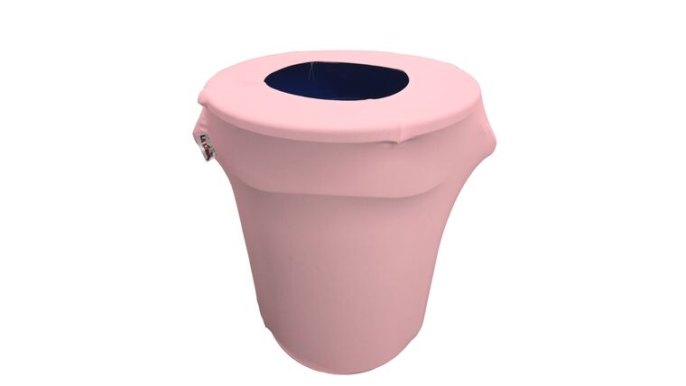 Spandex Trash Can Cover for 32-Gallon – Light Pink | Rental Spandex Trash Can Cover for 32-Gallon – Light Pink | Rental