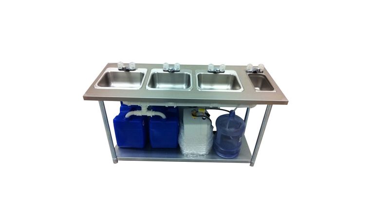 4 Compartment Portable Sink w/ Heater | Rental 4 Compartment Portable Sink w/ Heater | Rental