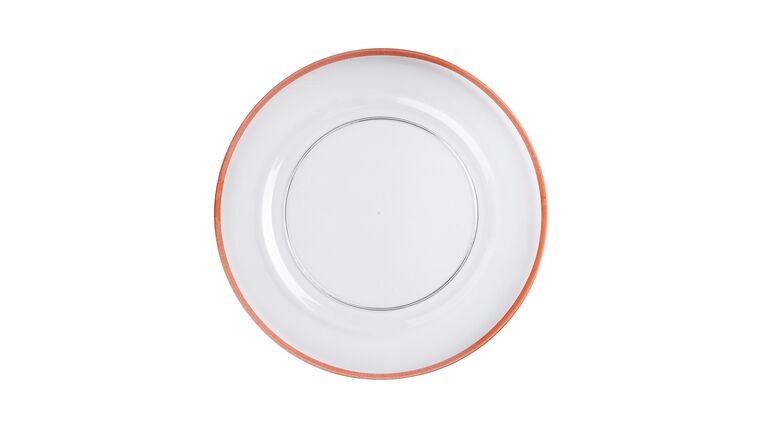 Charger Plate | Alpine Acrylic – Clear/Rose Gold | Rental Charger Plate | Alpine Acrylic – Clear/Rose Gold | Rental