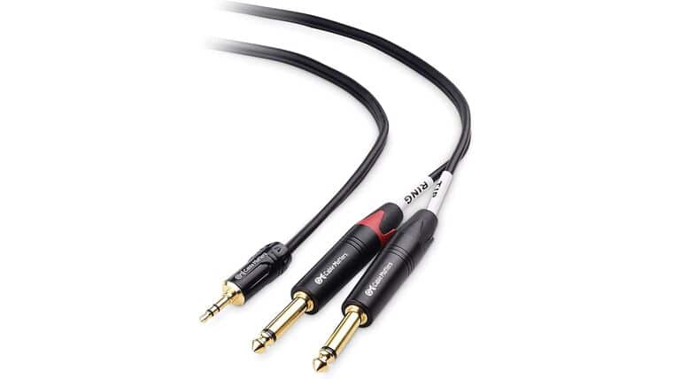 3.5mm TRS to Dual 6.35mm TS Breakout Cable 6 ft, 1/8 to Dual 1/4 Cable | Rental 3.5mm TRS to Dual 6.35mm TS Breakout Cable 6 ft, 1/8 to Dual 1/4 Cable | Rental