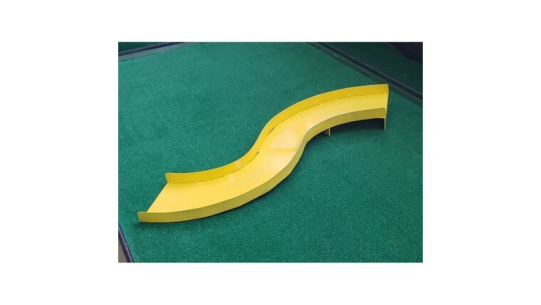 Metal Curve Bridge Mini Golf Game Obstacle | Rental