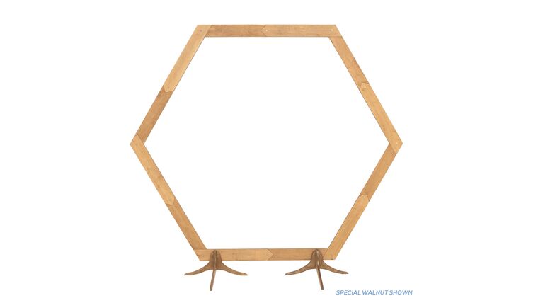 Single Wooden Hexagon Arch – Large – Carbon Grey | Rental